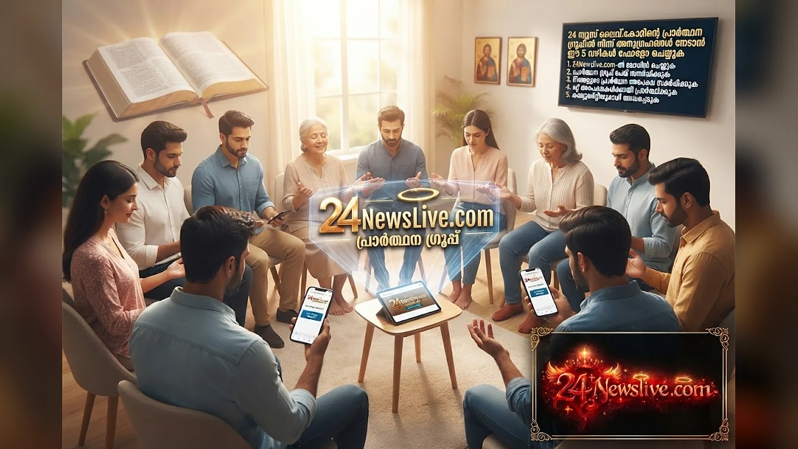 24 ന്യൂസ് ലൈവ്.കോം പ്രാർത്ഥന ഗ്രൂപ്പിൽ ചേരൂ, അനുഗ്രഹങ്ങൾ നേടൂ: അറിയേണ്ട വഴികൾ