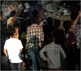 മുംബൈയിലെ താനേ ജില്ലയില്‍ 3 നില കെട്ടിടം തകര്‍ന്നു വീണ് ഒരു മലയാളി അടക്കം